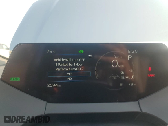 2024 Toyota Prius LE with VIN JTDADABU8R3020720, listed as a Copart auction lot 60815005 with 2,594 mi miles and Salvage title. Bid and sale history available at DreamBid. Image 9.