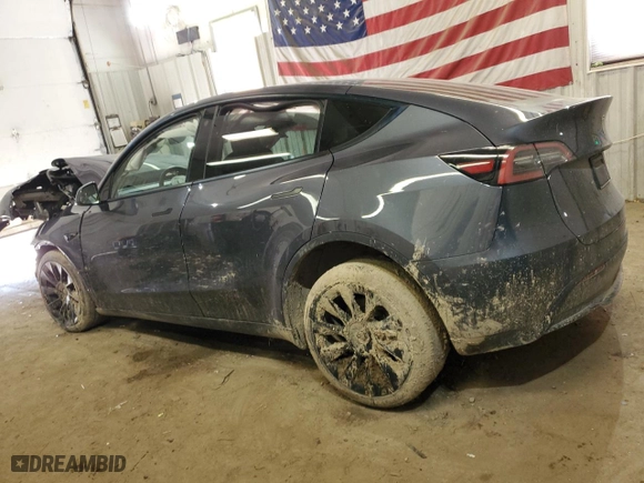 2022 Tesla Model Y Long Range with VIN 7SAYGDEEXNA017701, listed as a Copart auction lot 49545955 with 37,426 mi miles and Salvage Title. Bid and sale history available at carsss.com. Image 2.
