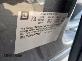 2014 Cadillac CTS RWD z VIN 1G6AP5SX7E0173922, wystawiony jako Copart lot #58785935 z przebiegiem 88 010 mil mil oraz Szkoda całkowita • Salvage title. Historia ofert i sprzedaży dostępna na DreamBid. Obrazek 12.