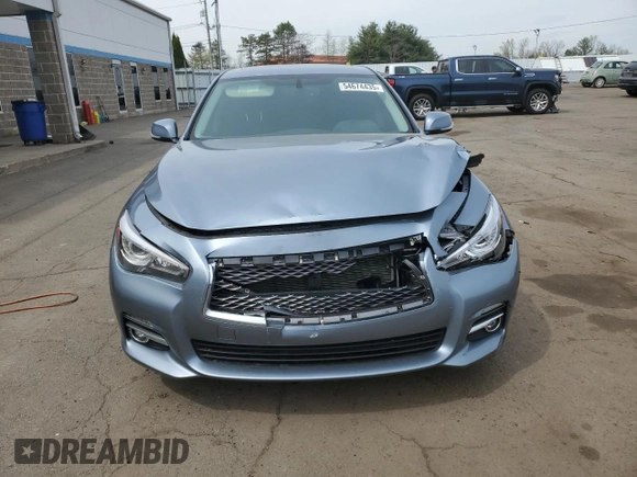 2015 Infiniti Q50 Premium with VIN JN1BV7AR6FM415683, listed as a Copart auction lot 54674435 with 167,553 mi miles and Salvage Title. Bid and sale history available at DreamBid. Image 5.