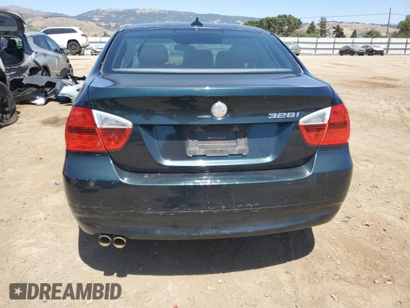 2007 BMW 3 Series 328i with VIN WBAVC53527FZ72348, listed as a Copart auction lot 57903415 with 150,413 mi miles and Salvage title. Bid and sale history available at DreamBid. Image 6.