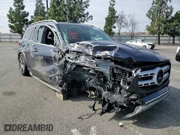 2021 Mercedes-Benz GLS 450 with VIN 4JGFF5KE9MA380689, listed as a Copart auction lot 43480605 with 52,217 mi miles and Salvage title. Bid and sale history available at DreamBid. Image 11.