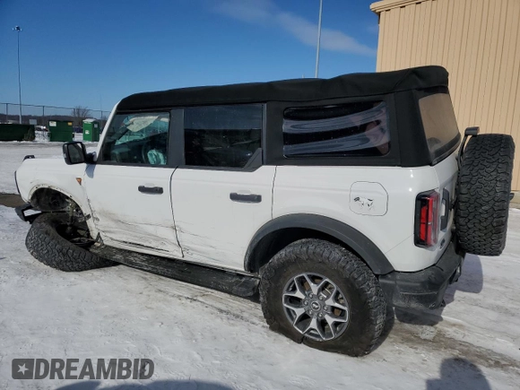 2021 Ford Bronco with VIN 1FMEE5DP6MLA68783, listed as a Copart auction lot 88389835 with 42,548 mi miles and Salvage Title. Bid and sale history available at DreamBid. Image 2.