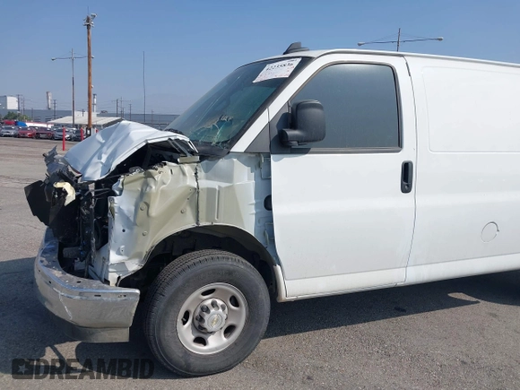 2024 Chevrolet Express Cargo with VIN 1GCWGAFP2R1279801, listed as a IAAI auction lot 42235836 with 11,611 mi miles and . Bid and sale history available at DreamBid. Image 20.