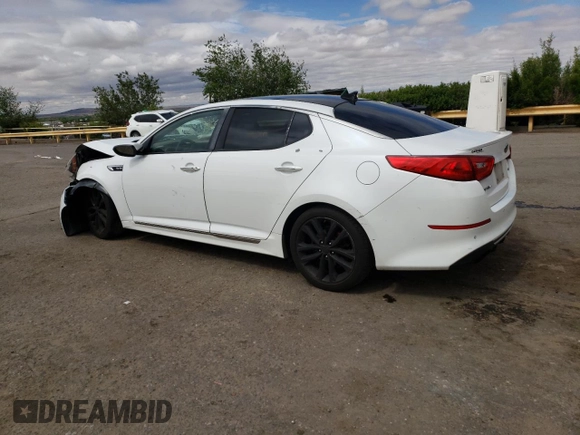 2014 Kia Optima SXL Turbo with VIN 5XXGR4A62EG284722, listed as a Copart auction lot 56189035 with 183,914 mi miles and Salvage title. Bid and sale history available at DreamBid. Image 2.