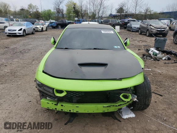2019 Dodge Charger Scat Pack with VIN 2C3CDXGJ4KH662773, listed as a Copart auction lot 53092825 with 55,644 mi miles and Salvage title. Bid and sale history available at DreamBid. Image 5.