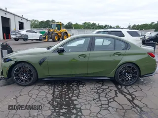 2025 BMW M3 Competition xDrive with VIN WBS33HJ01SFV12263, listed as a IAAI auction lot 42571639 with 187 mi miles and . Bid and sale history available at DreamBid. Image 14.