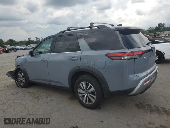 2022 Nissan Pathfinder SL with VIN 5N1DR3CC3NC205330, listed as a Copart auction lot 64749205 with 38,059 mi miles and Salvage title. Bid and sale history available at DreamBid. Image 2.