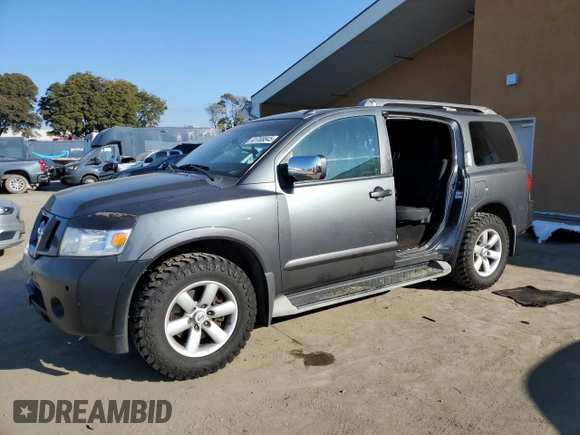 2012 Nissan Armada SV z VIN 5N1AA0NDXCN604199, wystawiony jako Copart lot #41769845 z przebiegiem 155 731 mil mil oraz Szkoda całkowita • Salvage title. Historia ofert i sprzedaży dostępna na DreamBid. Obrazek 1.