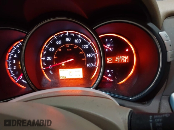 2010 Nissan Murano SL with VIN JN8AZ1MW0AW100360, listed as a IAAI auction lot 41771416 with 168,042 mi miles. Bid and sale history available at carsss.com. Image 7.