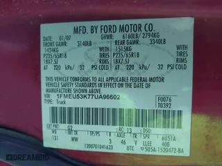 2007 Ford Explorer Sport Trac Limited with VIN 1FMEU53K77UA96602, listed as a IAAI auction lot 41231896 with 154,096 mi miles. Bid and sale history available at carsss.com. Image 9.