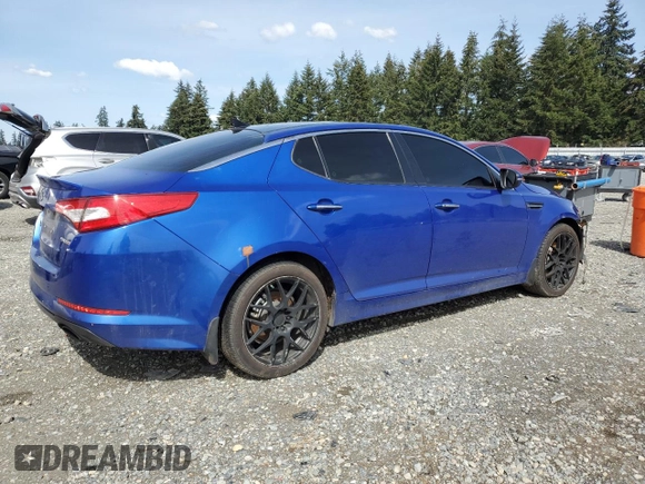 2013 Kia Optima SX with VIN 5XXGR4A65DG153959, listed as a Copart auction lot 52216175 with 112,332 mi miles and Salvage Title. Bid and sale history available at carsss.com. Image 3.