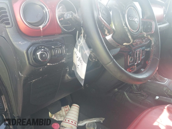 2022 Jeep Wrangler Unlimited Rubicon with VIN 1C4HJXFN0NW242903, listed as a IAAI auction lot 41448636 with 28,007 mi miles and . Bid and sale history available at DreamBid. Image 16.