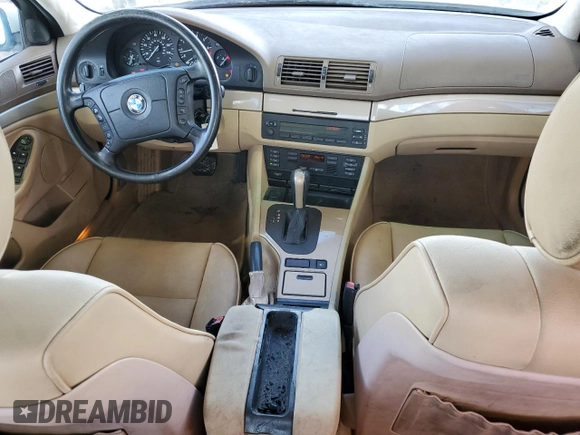 2001 BMW 5 Series 525iA with VIN WBADT43451GF58014, listed as a Copart auction lot 46687415 with 230,231 mi miles and Salvage Title. Bid and sale history available at carsss.com. Image 8.