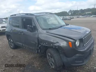 2016 Jeep Renegade Sport with VIN ZACCJBAT9GPE18687, listed as a IAAI auction lot 40388867 with 94,977 mi miles. Bid and sale history available at carsss.com. Image 1.