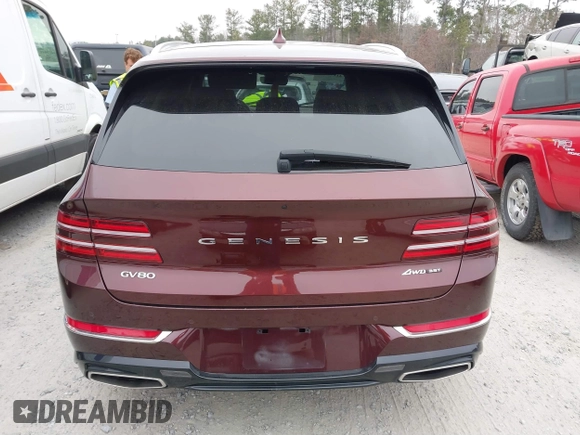2021 Genesis GV80 with VIN KMUHCESC1MU031056, listed as a IAAI auction lot 41178354 with 95,749 mi miles and . Bid and sale history available at DreamBid. Image 15.