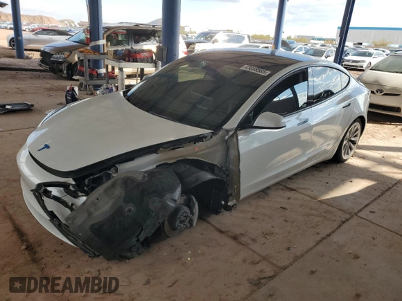2022 Tesla Model 3 Long Range with VIN 5YJ3E1EB7NF296285, listed as a Copart auction lot 43058565 with 70,946 mi miles and Salvage Title. Bid and sale history available at carsss.com. Image 1.