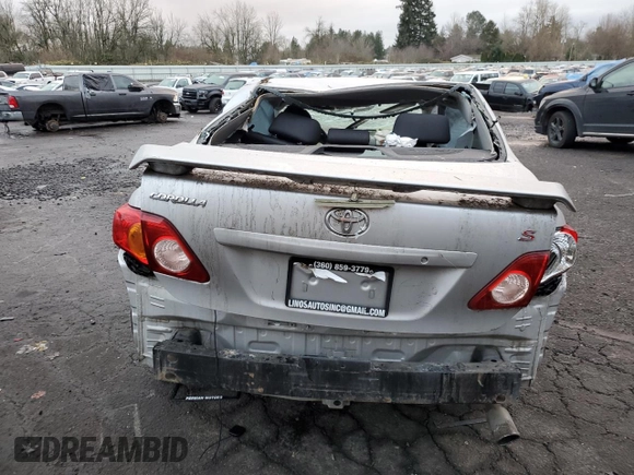 2009 Toyota Corolla with VIN 1NXBU40E29Z108900, listed as a Copart auction lot 85593854 with Not Provided miles and Salvage Title. Bid and sale history available at carsss.com. Image 6.