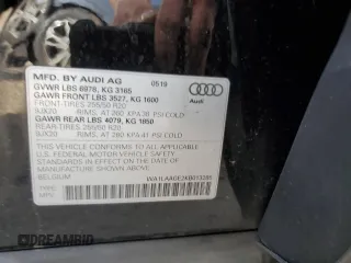 2019 Audi e-tron Premium Plus z VIN WA1LAAGE2KB013285, wystawiony jako Copart lot #61600395 z przebiegiem Nie podano mil oraz Nie do naprawy • Non repairable. Historia ofert i sprzedaży dostępna na DreamBid. Obrazek 12.