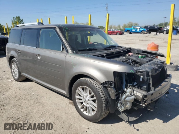 2014 Ford Flex SEL z VIN 2FMGK5C8XEBD43259, wystawiony jako Copart lot #56129285 z przebiegiem 142 203 mil mil oraz Szkoda całkowita • Salvage title. Historia ofert i sprzedaży dostępna na DreamBid. Obrazek 4.