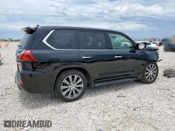 2017 Lexus LX 570 with VIN JTJHY7AX1H4227084, listed as a Copart auction lot 60571775 with 118,085 mi miles and Salvage title. Bid and sale history available at DreamBid. Image 3.