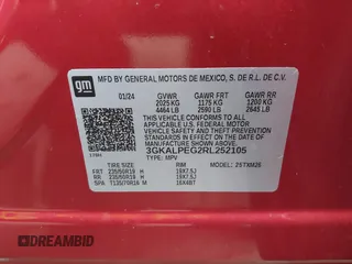 2024 GMC Terrain SLT с VIN 3GKALPEG2RL252105, выставлен на аукционе IAAI как лот 41253129 с пробегом 12 002 миль миль и . История ставок и продаж доступна на DreamBid. Изображение 9.