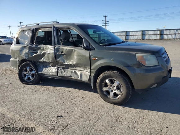 2006 Honda Pilot EX-L with VIN 2HKYF185X6H522587, listed as a Copart auction lot 48249105 with 291,247 mi miles and Salvage Title. Bid and sale history available at carsss.com. Image 4.