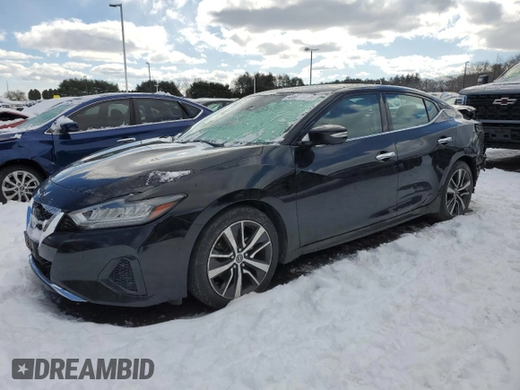 2020 Nissan Maxima SV with VIN 1N4AA6CV2LC364697, listed as a Copart auction lot 44010965 with 85,153 mi miles and Salvage title. Bid and sale history available at DreamBid. Image 1.