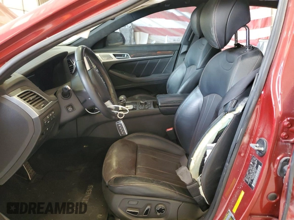 2018 Genesis G80 Sport with VIN KMHGN4JB3JU280347, listed as a Copart auction lot 57339575 with 71,023 mi miles and Salvage title. Bid and sale history available at DreamBid. Image 7.