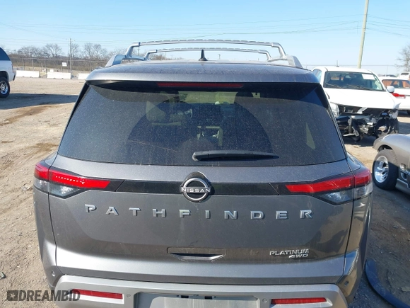 2022 Nissan Pathfinder Platinum with VIN 5N1DR3DK8NC227555, listed as a IAAI auction lot 41704799 with 112,458 mi miles. Bid and sale history available at carsss.com. Image 17.
