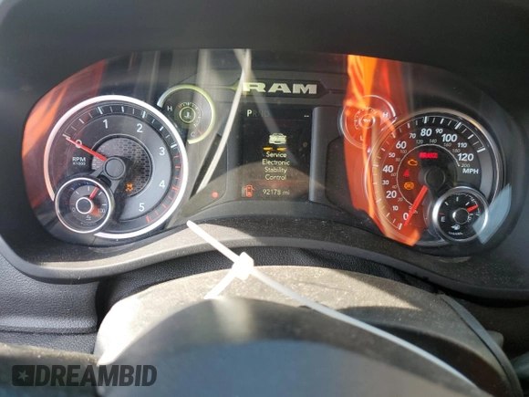 2022 Ram 3500 SLT with VIN 3C63R3HL2NG419898, listed as a Copart auction lot 43207465 with 92,178 mi miles and Salvage Title. Bid and sale history available at carsss.com. Image 9.