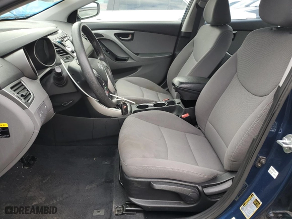 2014 Hyundai Elantra SE with VIN KMHDH4AE2EU115500, listed as a Copart auction lot 53093355 with 54,784 mi miles and Salvage Title. Bid and sale history available at carsss.com. Image 7.