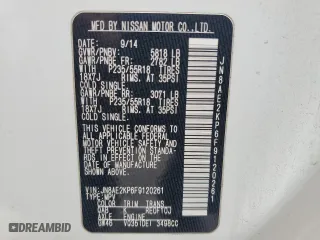 2015 Nissan Quest S with VIN JN8AE2KP6F9120261, listed as a Copart auction lot 55038694 with 127,294 mi miles. Bid and sale history available at carsss.com. Image 16.