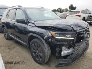 2023 Honda Pilot Sport with VIN 5FNYG2H38PB009596, listed as a Copart auction lot 76626974 with 17,625 mi miles and Salvage Title. Bid and sale history available at carsss.com. Image 4.