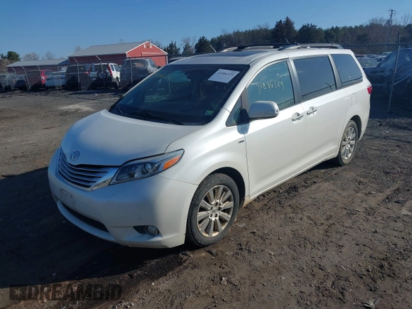 2016 Toyota Sienna Ltd with VIN 5TDDK3DC6GS140563, listed as a IAAI auction lot 41886329 with 130,460 mi miles. Bid and sale history available at carsss.com. Image 18.