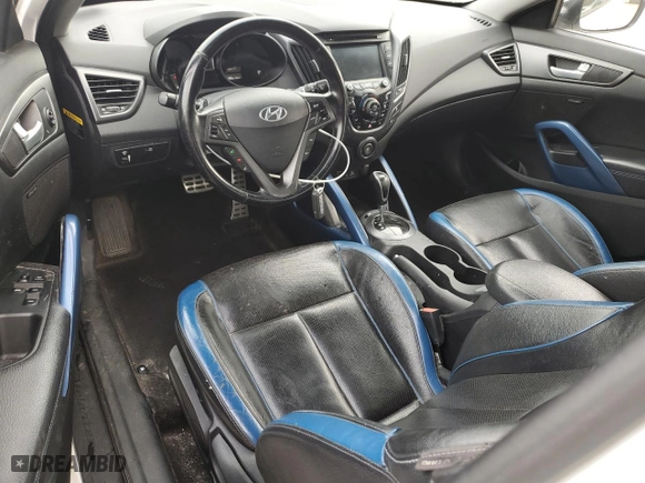 2014 Hyundai Veloster Turbo with VIN KMHTC6AE3EU196626, listed as a Copart auction lot 79916834 with 86,683 mi miles and Salvage Title. Bid and sale history available at carsss.com. Image 8.