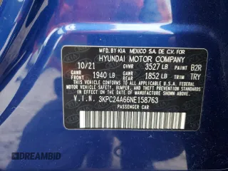 2022 Hyundai Accent SEL with VIN 3KPC24A66NE158763, listed as a Copart auction lot 72641223 with 30,317 mi miles. Bid and sale history available at carsss.com. Image 13.