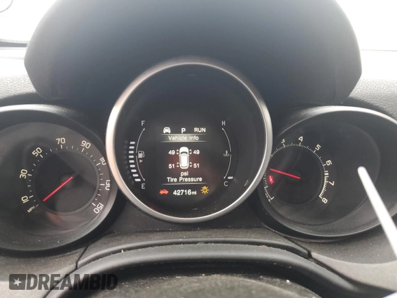 2017 FIAT 500X Urbana Edition with VIN ZFBCFXCB8HP586194, listed as a Copart auction lot 49710965 with 42,716 mi miles and Salvage title. Bid and sale history available at DreamBid. Image 9.