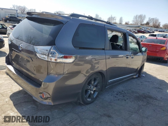 2015 Toyota Sienna SE with VIN 5TDXK3DC2FS629568, listed as a Copart auction lot 48171645 with 114,608 mi miles and Salvage title. Bid and sale history available at DreamBid. Image 3.