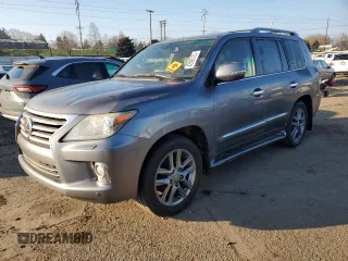 2013 Lexus LX 570 with VIN JTJHY7AX8D4107082, listed as a Copart auction lot 42593125 with 113,118 mi miles and Salvage Title. Bid and sale history available at DreamBid. Image 1.
