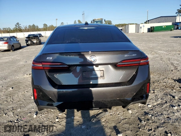 2024 BMW i5 eDrive40 with VIN WBY33FK04RCR49355, listed as a Copart auction lot 87800905 with 0 mi miles and Salvage Title. Bid and sale history available at carsss.com. Image 6.