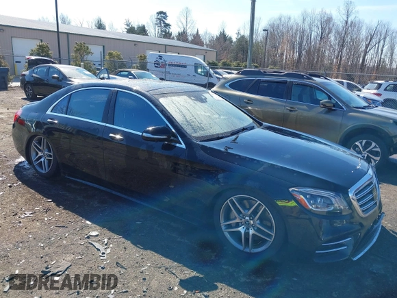 2018 Mercedes-Benz S 560 with VIN WDDUG8GB3JA411008, listed as a IAAI auction lot 41669135 with 65,649 mi miles and . Bid and sale history available at carsss.com. Image 1.