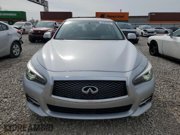 2016 Infiniti Q50 Premium with VIN JN1CV7AR2GM252066, listed as a Copart auction lot 53565405 with 163,870 mi miles and Salvage Title. Bid and sale history available at DreamBid. Image 5.