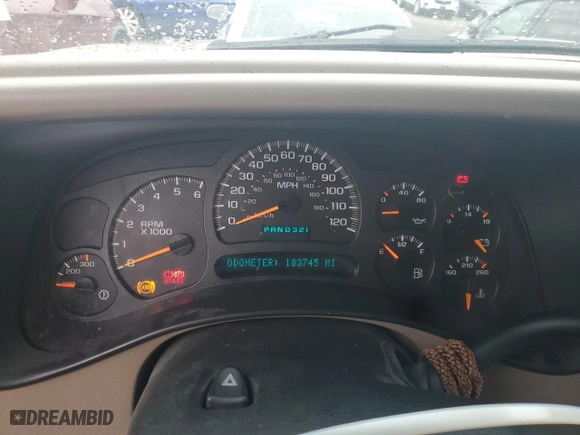 2005 Chevrolet Silverado 1500 LS with VIN 2GCEK13T051147569, listed as a Copart auction lot 51188345 with 183,745 mi miles and Clean Title. Bid and sale history available at carsss.com. Image 9.