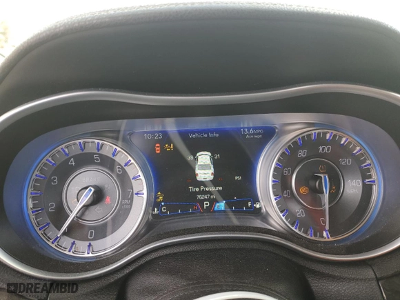 2017 Chrysler 300 with VIN 2C3CCAEG2HH518204, listed as a Copart auction lot 45449985 with 76,247 mi miles and Salvage Title. Bid and sale history available at carsss.com. Image 9.