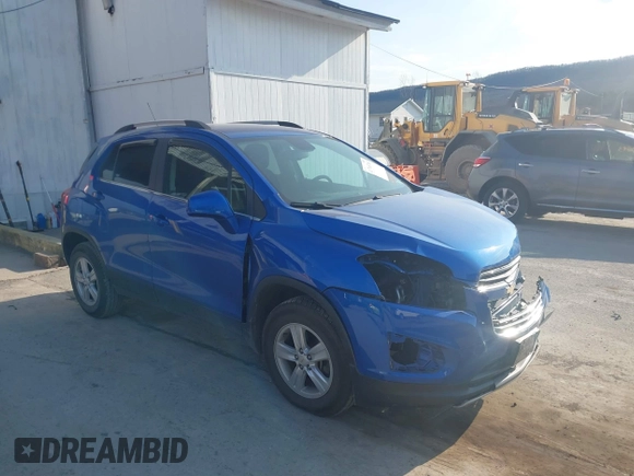 2015 Chevrolet Trax LT with VIN KL7CJRSB3FB195387, listed as a IAAI auction lot 41768768 with 80,312 mi miles and . Bid and sale history available at DreamBid. Image 1.