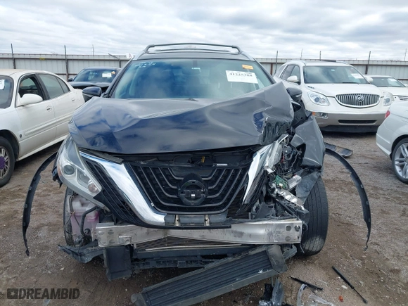 2015 Nissan Murano Platinum with VIN 5N1AZ2MH5FN283203, listed as a IAAI auction lot 41225388 with 1 mi miles. Bid and sale history available at carsss.com. Image 11.