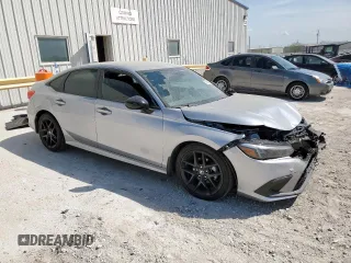 2024 Honda Civic Sedan Sport with VIN 2HGFE2F52RH576581, listed as a Copart auction lot 50894345 with 7,495 mi miles and Salvage Title. Bid and sale history available at carsss.com. Image 4.
