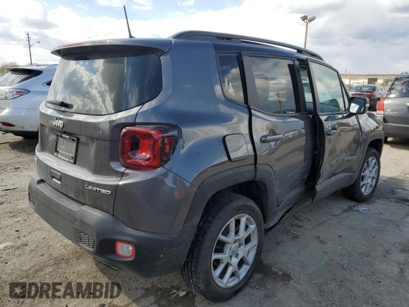 2021 Jeep Renegade Limited with VIN ZACNJDD14MPN32054, listed as a Copart auction lot 50435325 with 25,389 mi miles and Salvage title. Bid and sale history available at DreamBid. Image 3.
