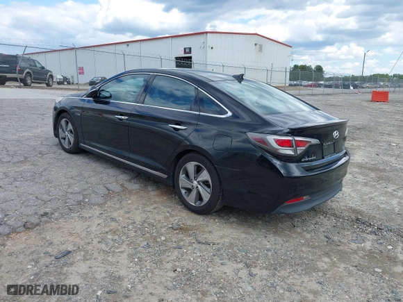 2017 Hyundai Sonata Hybrid Limited with VIN KMHE34L14HA055044, listed as a IAAI auction lot 42021191 with 286,825 mi miles. Bid and sale history available at carsss.com. Image 3.